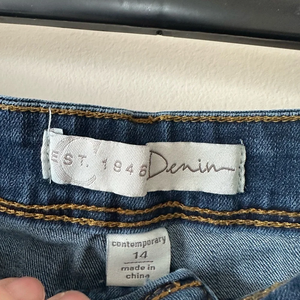 Women’s EST. 1946 Denim cut off Jean shorts 14 - Picture 2 of 3